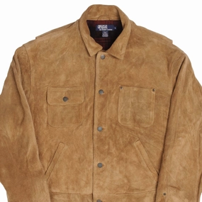 VINTAGE POLO RALPH LAUREN NUBUCK SUEDE JACKET SIZE LARGE Urban Edge