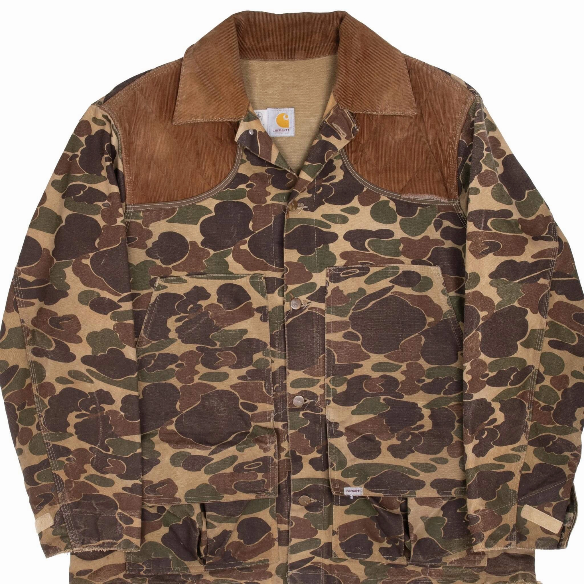 Subtle Texture Water-Resistant Wear VINTAGE CARHARTT DUCK CAMO HUNTER JACKET CU253 SIZE XL MADE IN USA