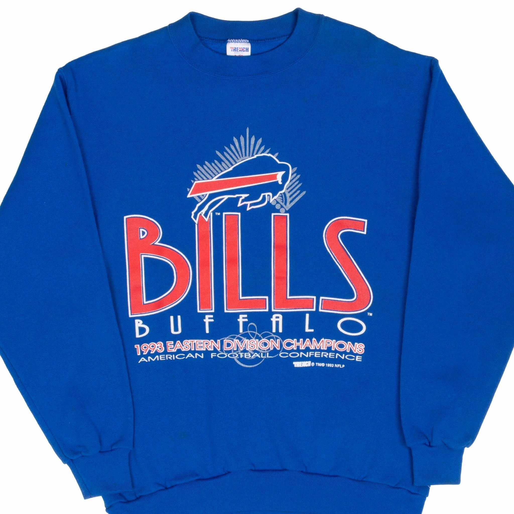 absorbent VINTAGE NFL BUFFALO BILLS AFC CHAMPIONS 1993 SWEATSHIRT MEDIUM MADE IN USA
