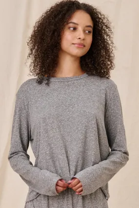 Bold Comfort LayeredHemDetails The Long Sleeve Crop Tee