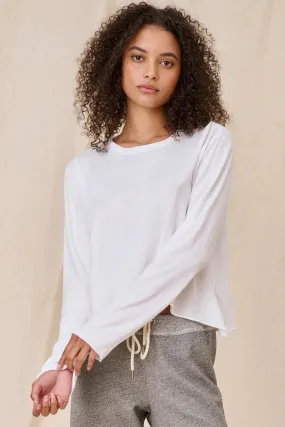 The Long Sleeve Crop Tee Tear Resistant Knit