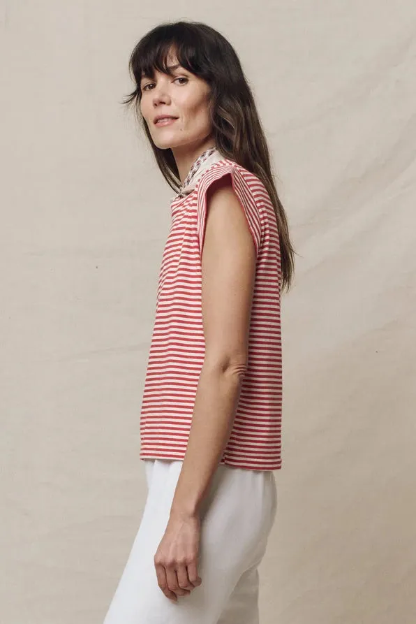 The Peak Shoulder Tee GentleWashResistance Breathable mesh lining