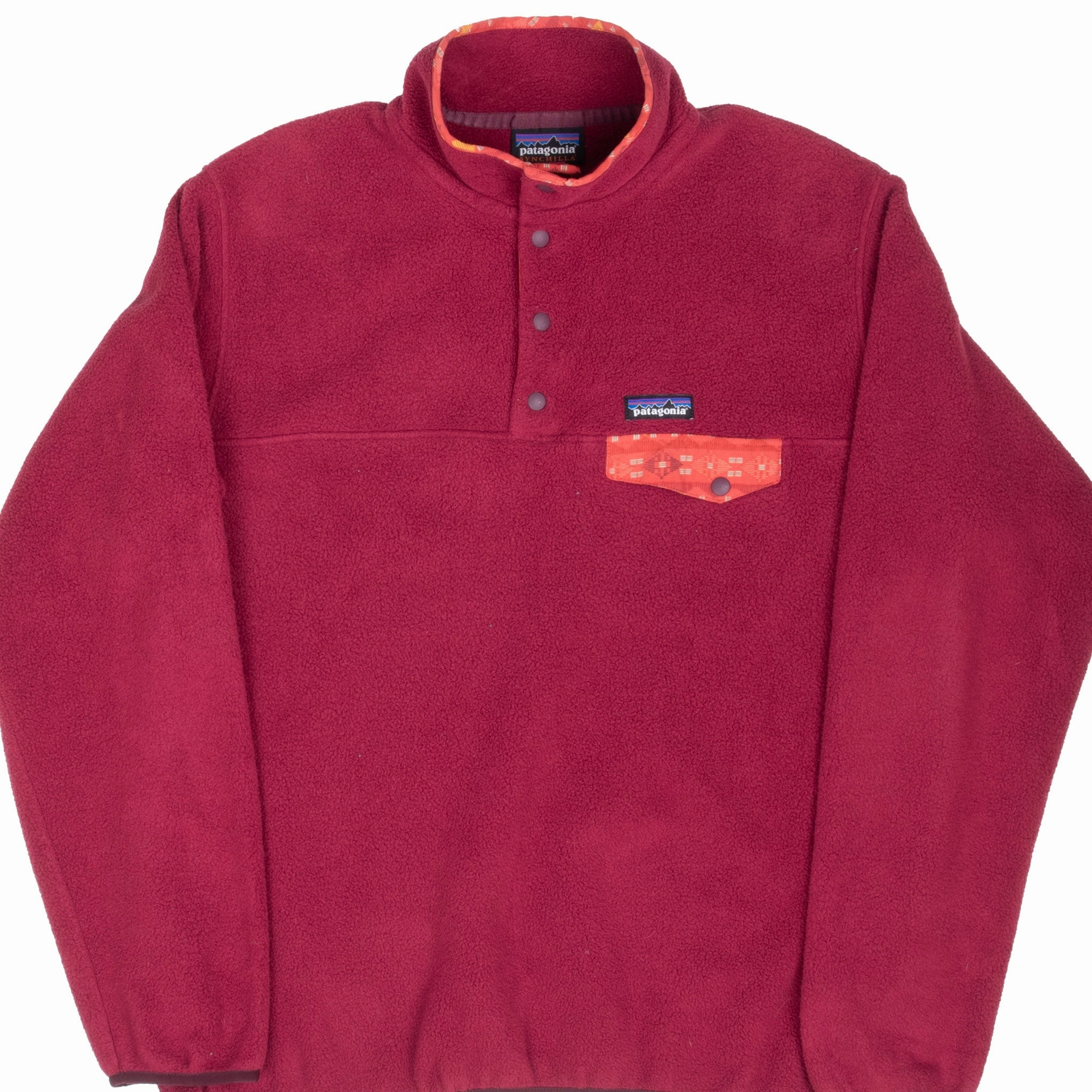 VINTAGE PATAGONIA SYNCHILLA RED SNAP T FLEECE PULLOVER SIZE XL Performance Gear tag