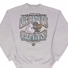 Anti fungal VINTAGE NFL JACKSONVILLE JAGUARS AFC CHAMPIONS 1999 SWEATSHIRT SIZE LARGE
