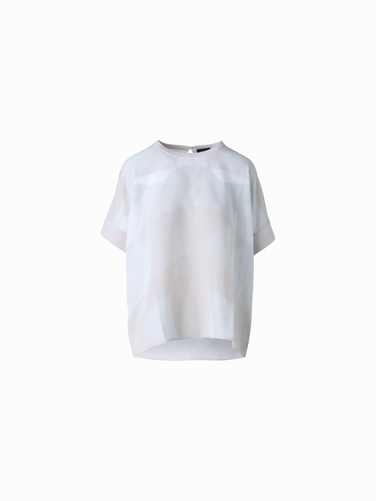 Understated Charm Warm Outfit Oversize Silk Blouse with Chiaroscuro Print