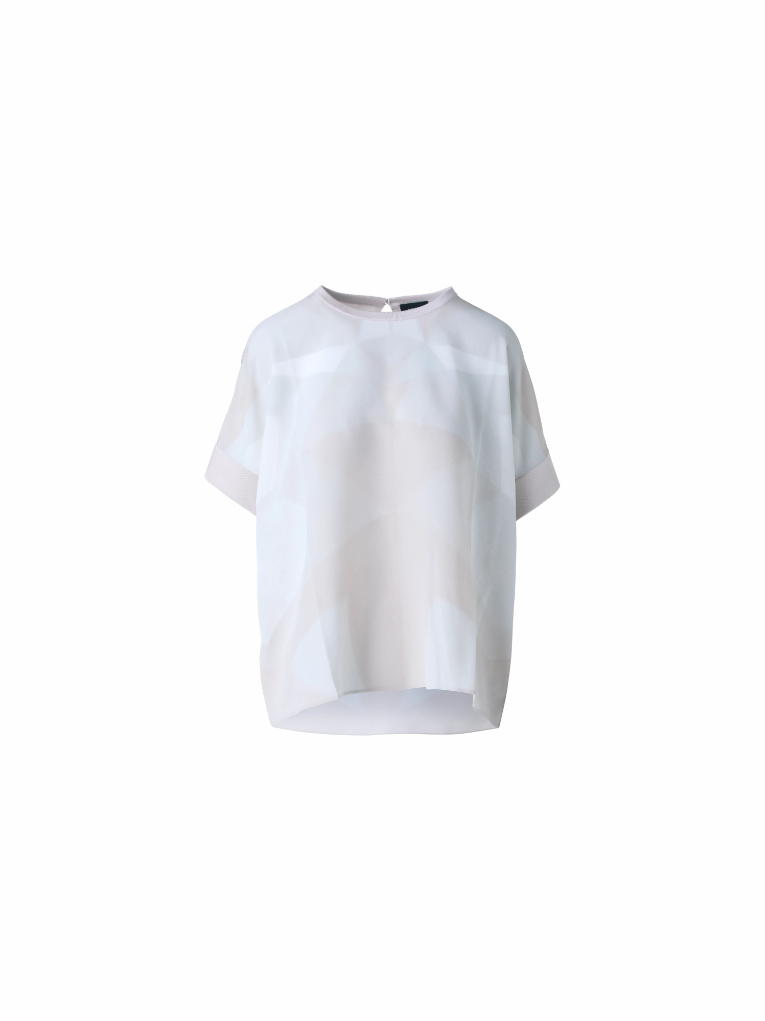 Oversize Silk Blouse with Chiaroscuro Print Touch Of Soft Colorfast Technology