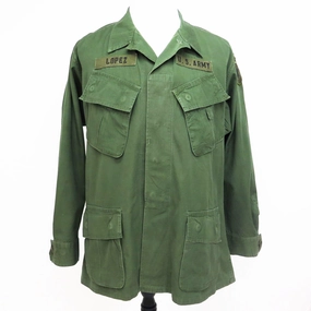 Decal Toothpaste US ARMY TROPICAL COMBAT JACKET 4TH PATTERN 1968 VIETNAM WAR USA REC PATCH SIZE LARGE SHORT