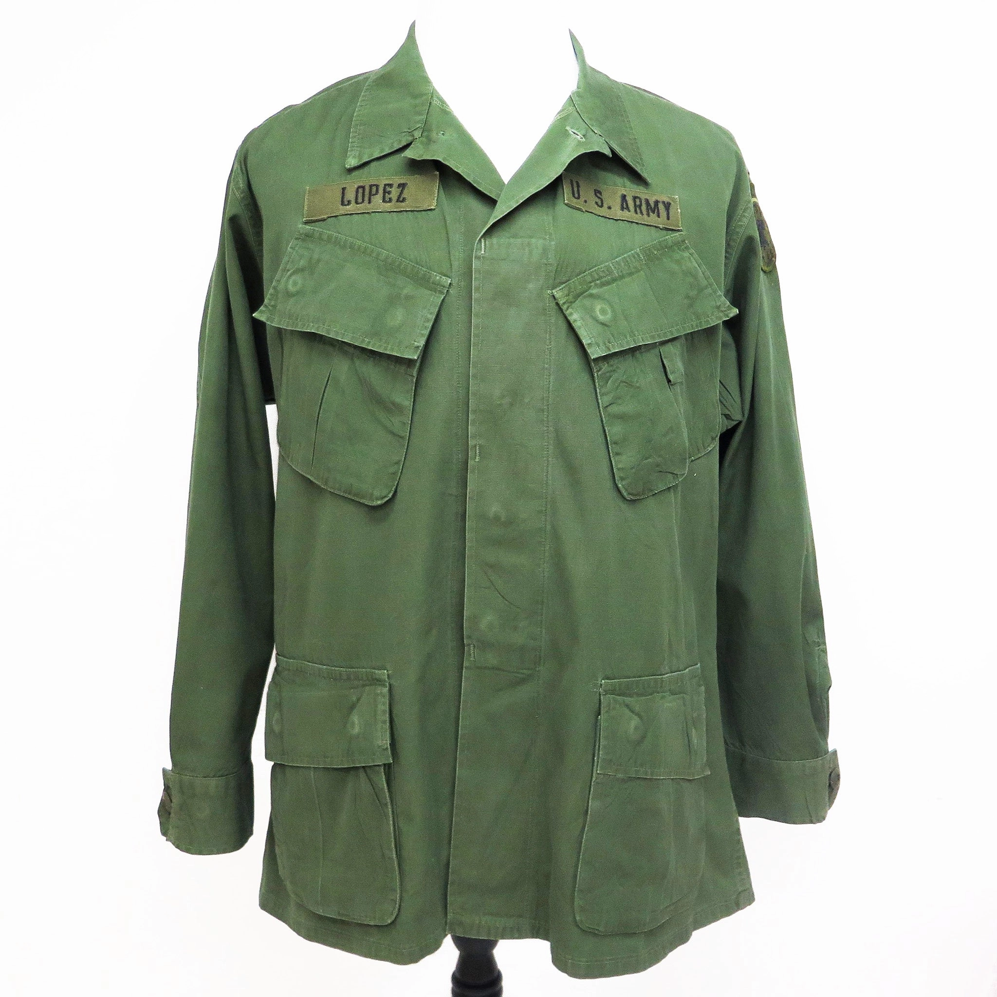 Decal Toothpaste US ARMY TROPICAL COMBAT JACKET 4TH PATTERN 1968 VIETNAM WAR USA REC PATCH SIZE LARGE SHORT