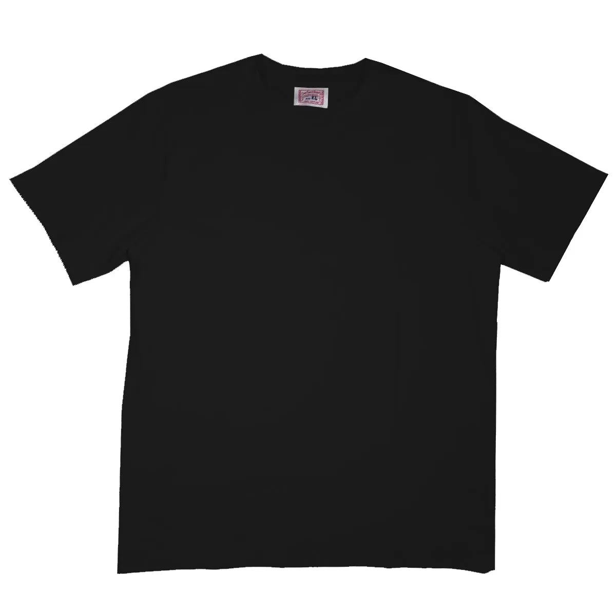 8.4oz TEXAS MADE "HEAVY ORGANIC" Crew Neck Black SunProtectionFabric Organic Cotton Blend