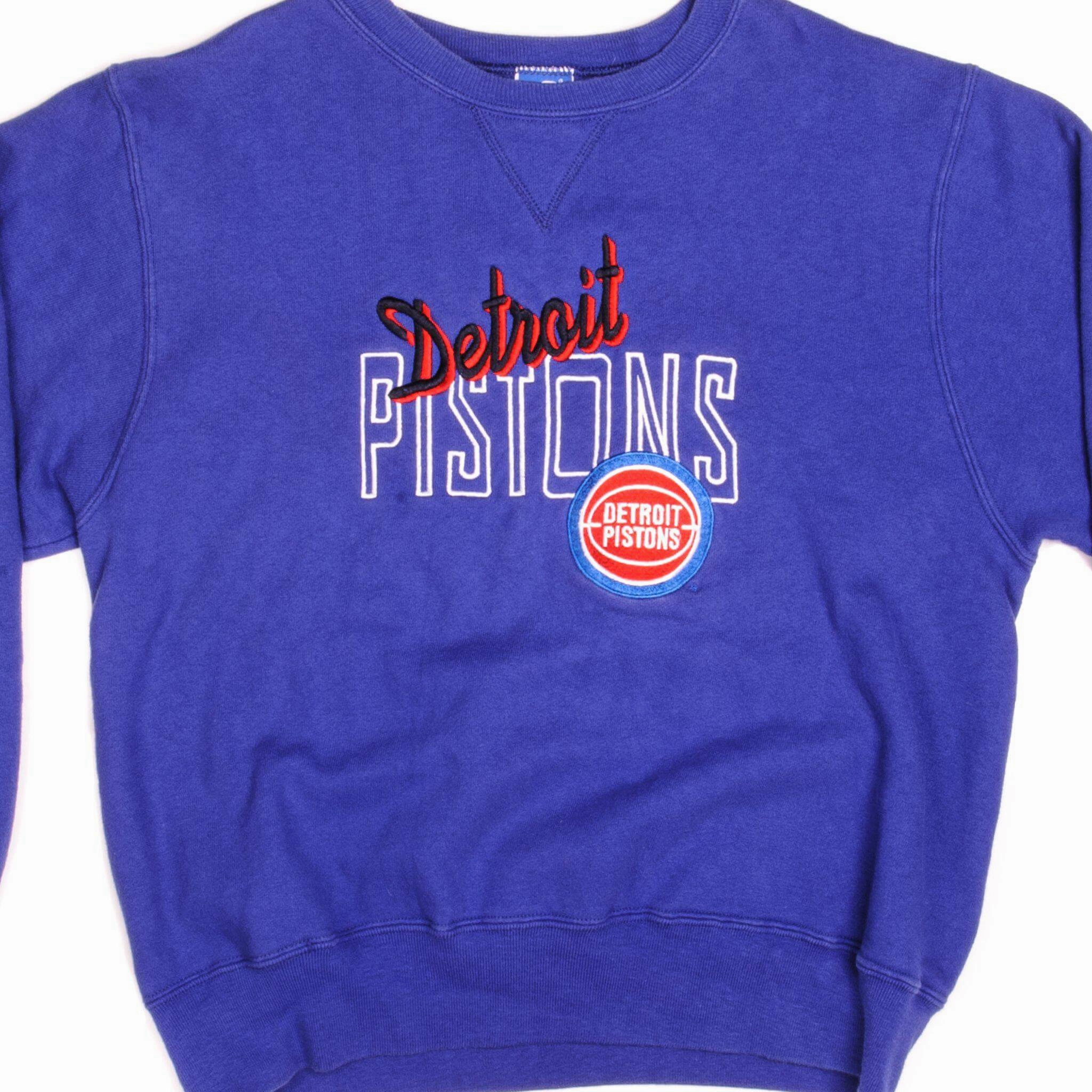 Smart Fashion Sporty Design VINTAGE CHAMPION NBA DETROIT PISTONS SWEATSHIRT 1981-EARLY 1990s SIZE LARGE MADE IN USA