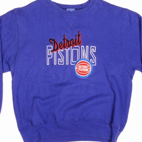 Smart Fashion Sporty Design VINTAGE CHAMPION NBA DETROIT PISTONS SWEATSHIRT 1981-EARLY 1990s SIZE LARGE MADE IN USA