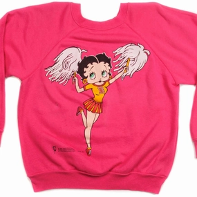 VINTAGE BETTY BOOP SWEATSHIRT 1994 SIZE LARGE MADE IN USA product label information goes with skirts