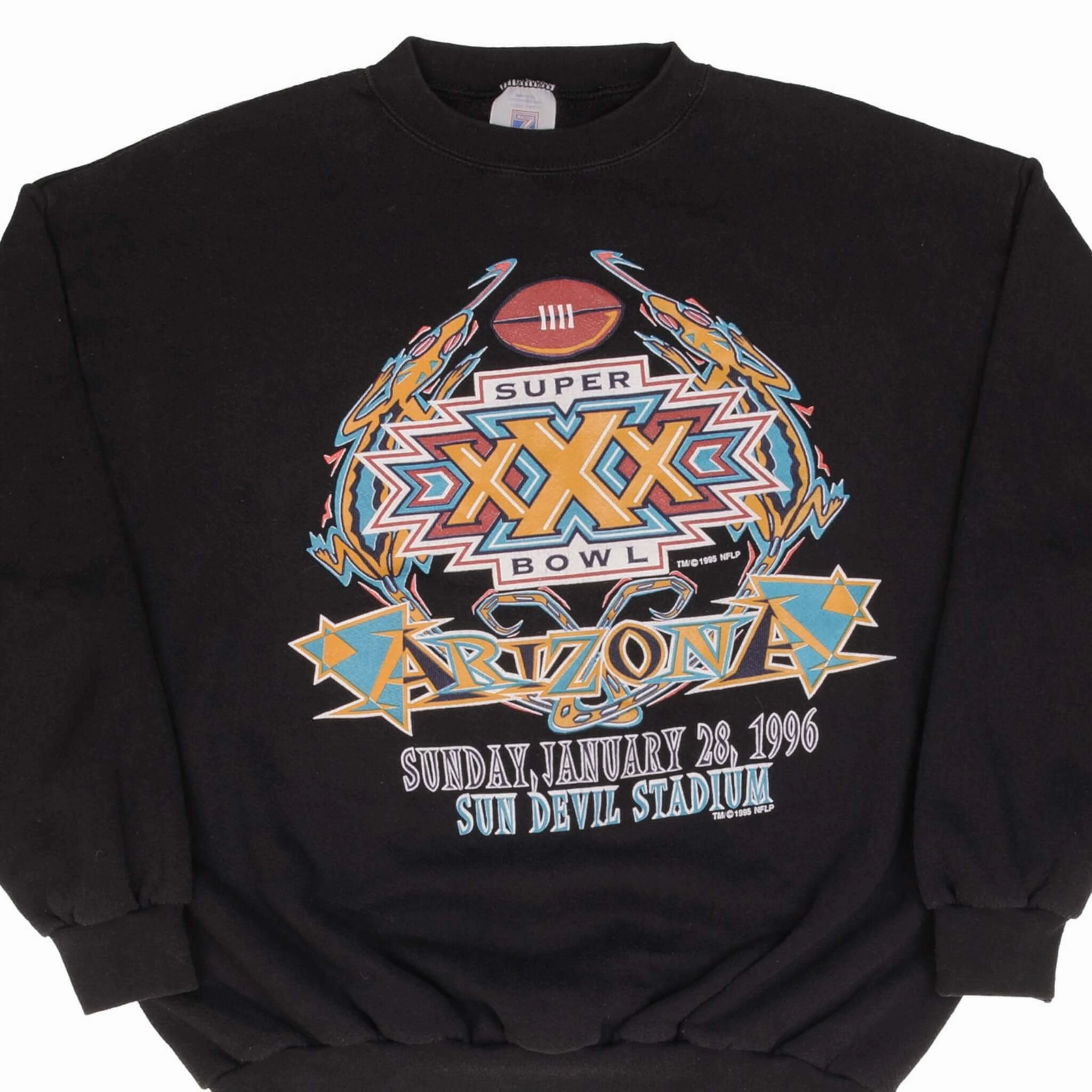 VINTAGE NFL SUPERBOWL XXX ARIZONA 1996 SWEATSHIRT SIZE LARGE MADE IN USA Hiking wear Cozy Hoodie Wear