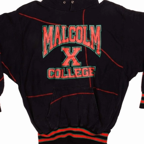 VINTAGE AACA MALCOLM X COLLEGE HOODIE SWEATSHIRT SIZE 2XL MADE IN USA product retro nostalgia
