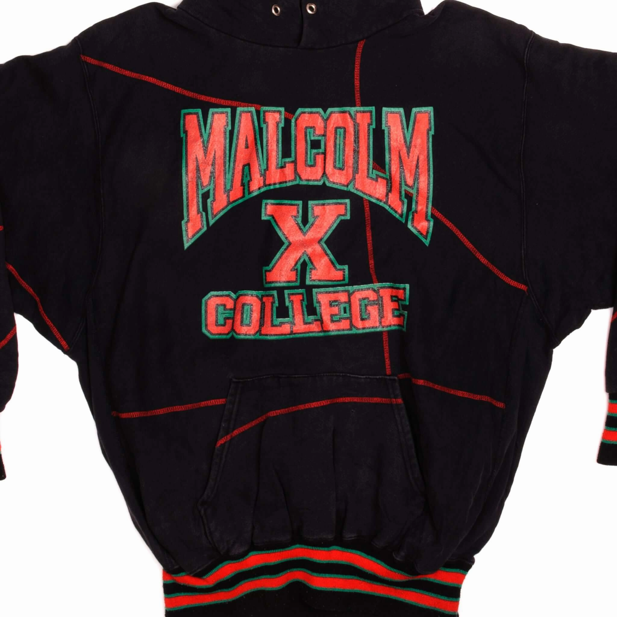 VINTAGE AACA MALCOLM X COLLEGE HOODIE SWEATSHIRT SIZE 2XL MADE IN USA product retro nostalgia