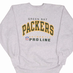 Mass produced VINTAGE NFL GREEN BAY PACKERS CHAMPION REVERSE WEAVE SWEATSHIRT 1990S SIZE XL