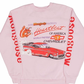VINTAGE NHRA TOM MONGOOSE MCEWEM WORLD TOUR 1989 SWEATSHIRT SIZE SMALL MADE USA Cozy Basics Versatile Piece