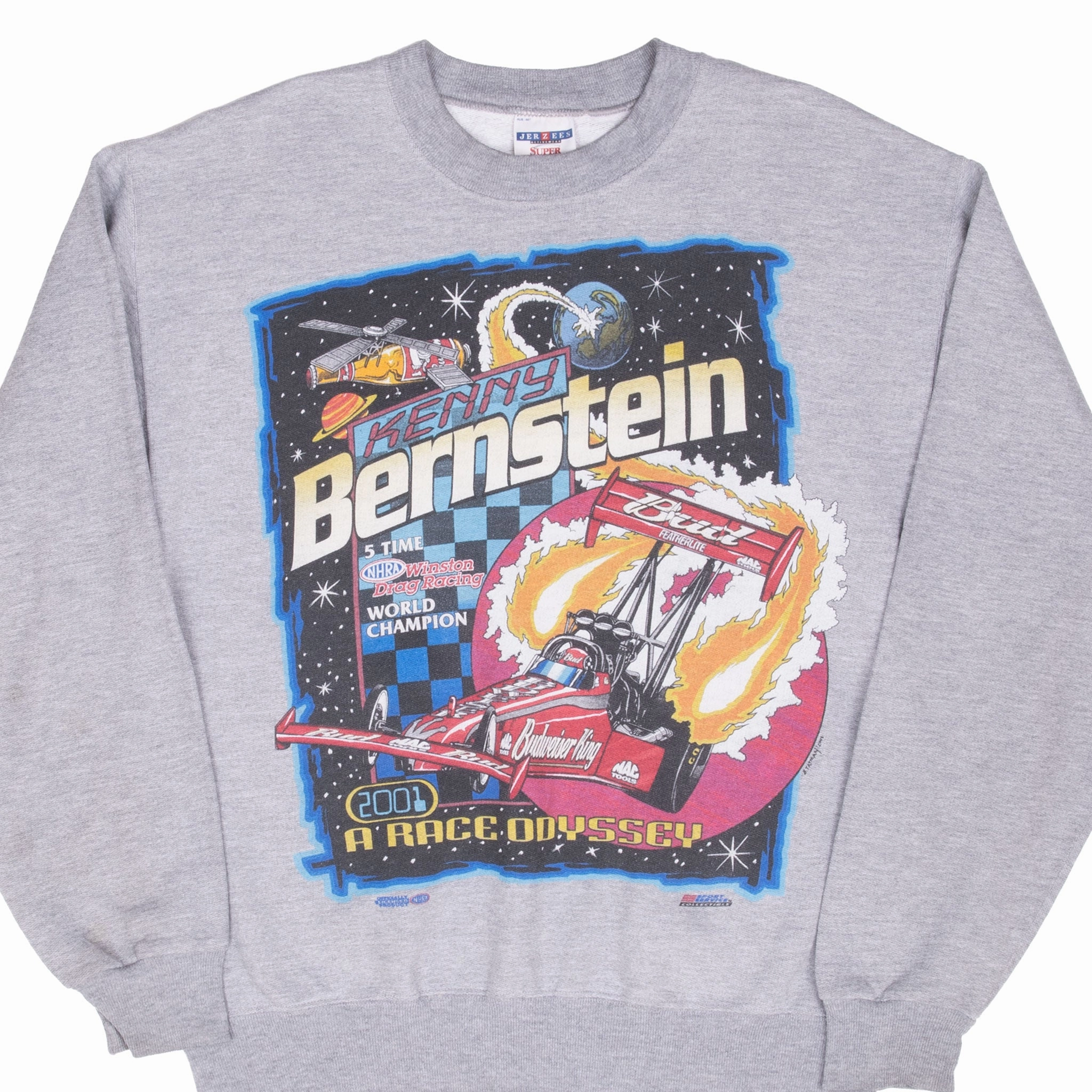 Sporty Wearable solo wear VINTAGE NHRA RACING KENNY BERSTEIN 2001 SWEATSHIRT MEDIUM