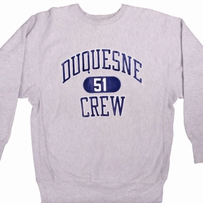VINTAGE CHAMPION REVERSE WEAVE DUQUESNE CREW SWEATSHIRT 1990S XL MADE USA product label information