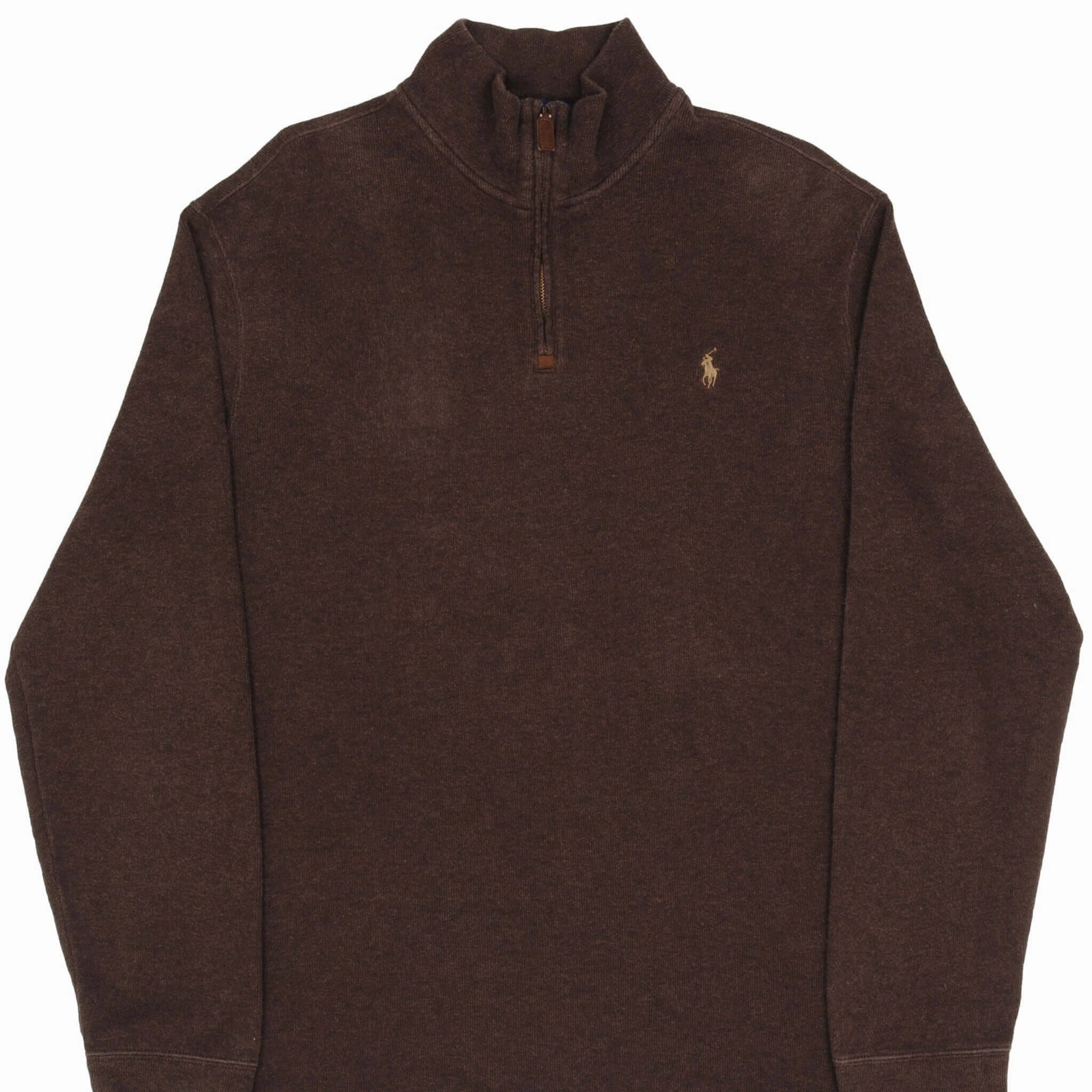 POLO RALPH LAUREN BROWN QUARTER 1/4 ZIP SWEATER SIZE XL product graduation elegance Coffee Shop