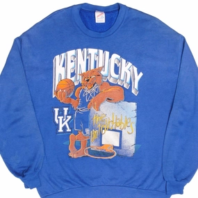 Basic Hoodie Daily Comfort VINTAGE UNIVERSITY OF KENTUCKY BASKETBALL 1990S SWEATSHIRT LARGE MADE USA