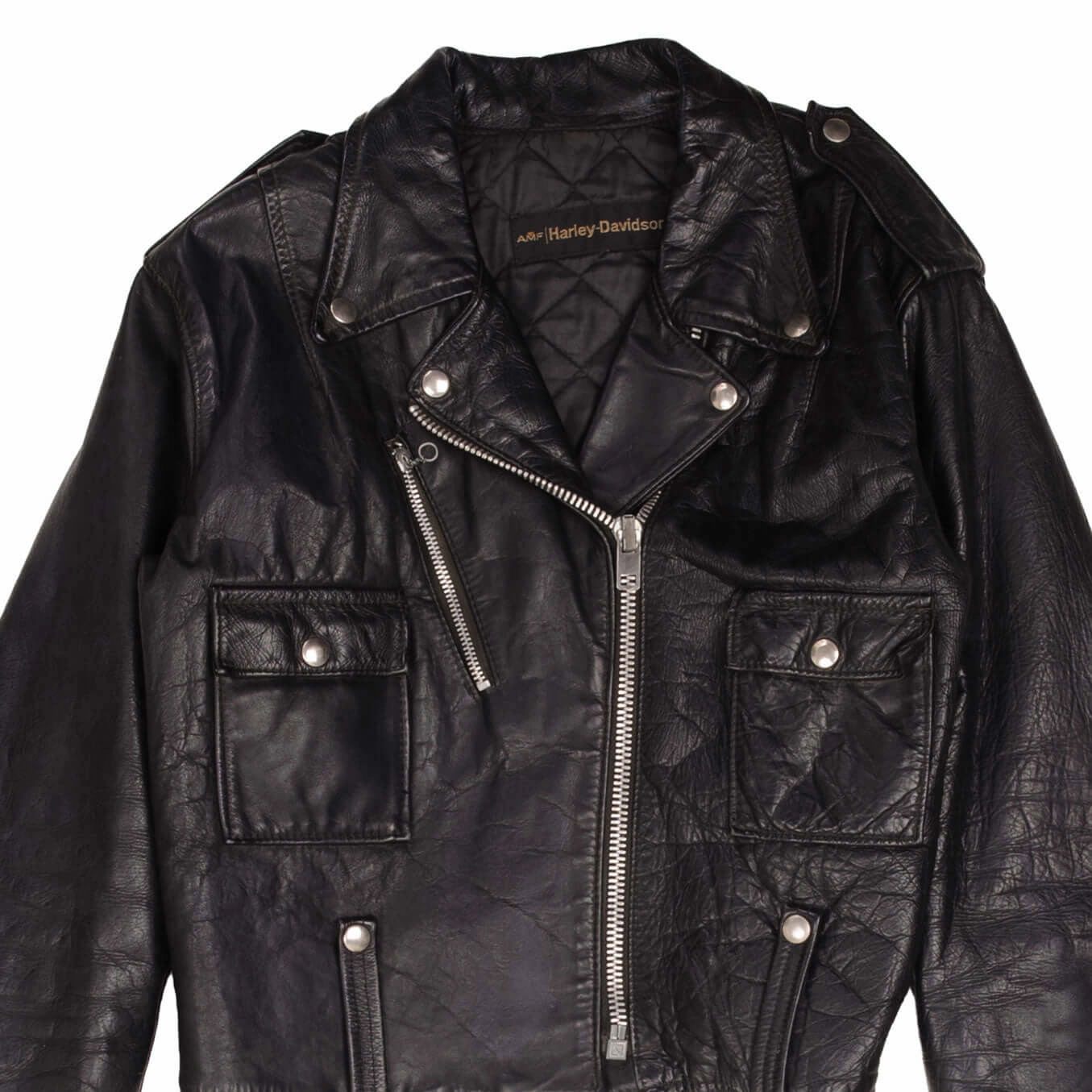 Minimal Warmth suitable for advertising campaigns VINTAGE ORIGINAL HARLEY DAVIDSON AMF WOMEN SPORTSTER LEATHER JACKET 1960S SMALL