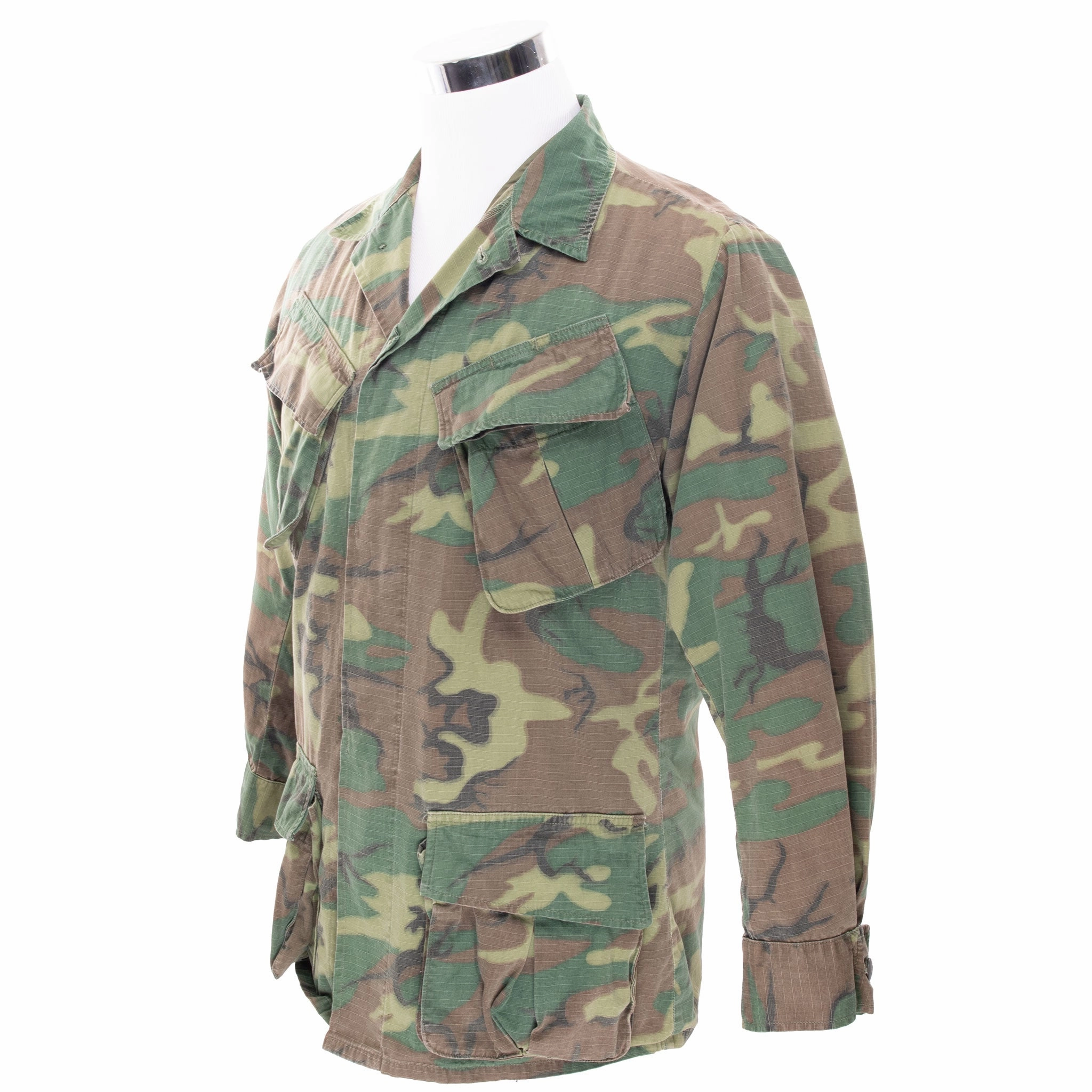 VINTAGE US ARMY TROPICAL COMBAT JACKET 5TH PAT ERDL CAMO 1969 VIETNAM WAR SMALL Secure Closures Sense