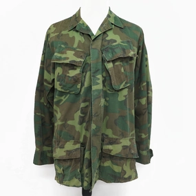TROPICAL COMBAT JACKET 5TH PATTERN ERDL 1970 VIETNAM WAR SIZE MEDIUM LONG Hyperguard Water Resistance Snag Free Zippers