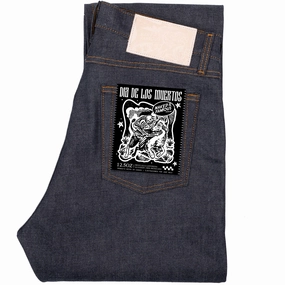 Style Appropriate Family Style Gym Ready Daily Wear True Guy - Dia De Los Muertos Selvedge - Indigo