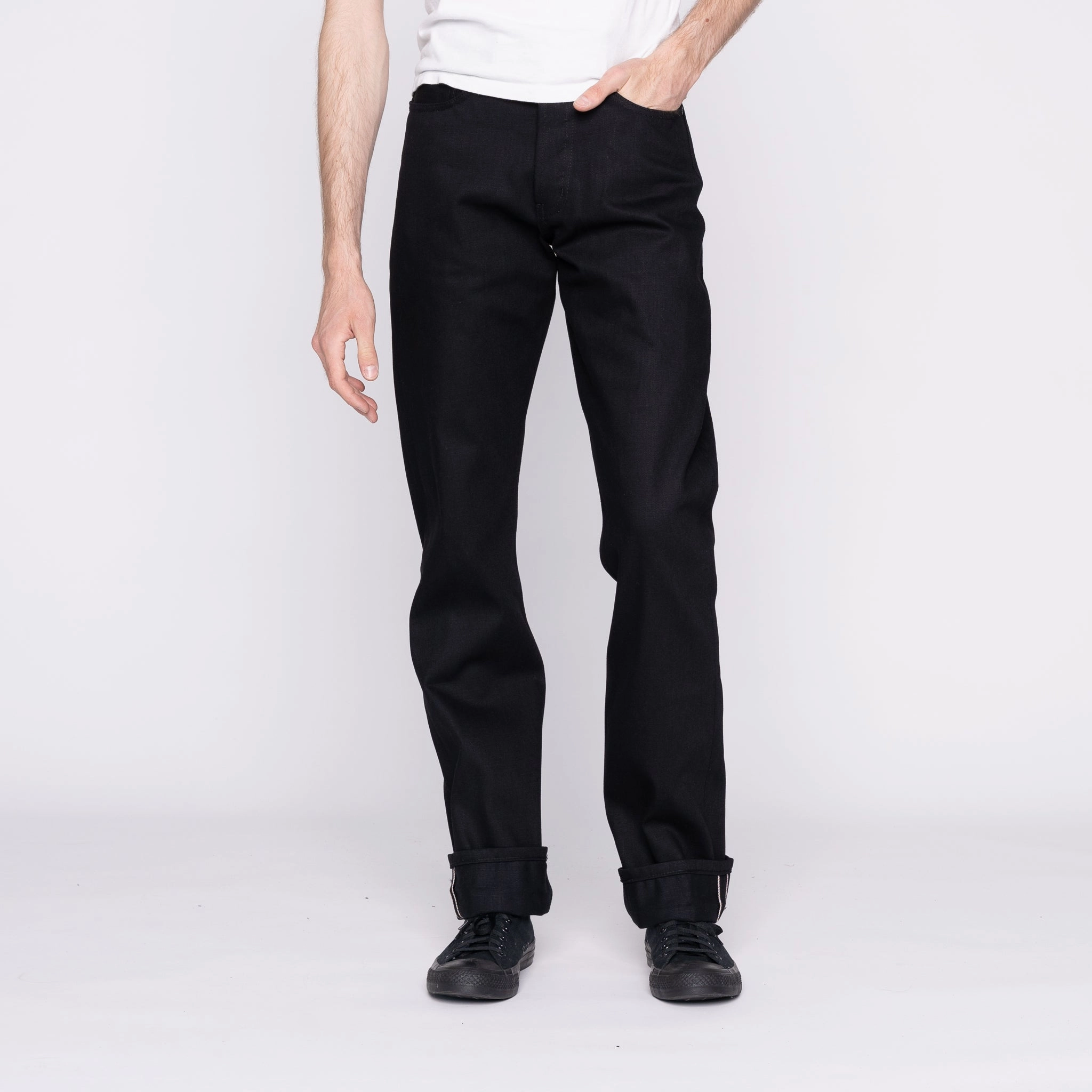 Casual Design Universal Fit Design True Guy - Solid Black Selvedge - 36" Long Inseam