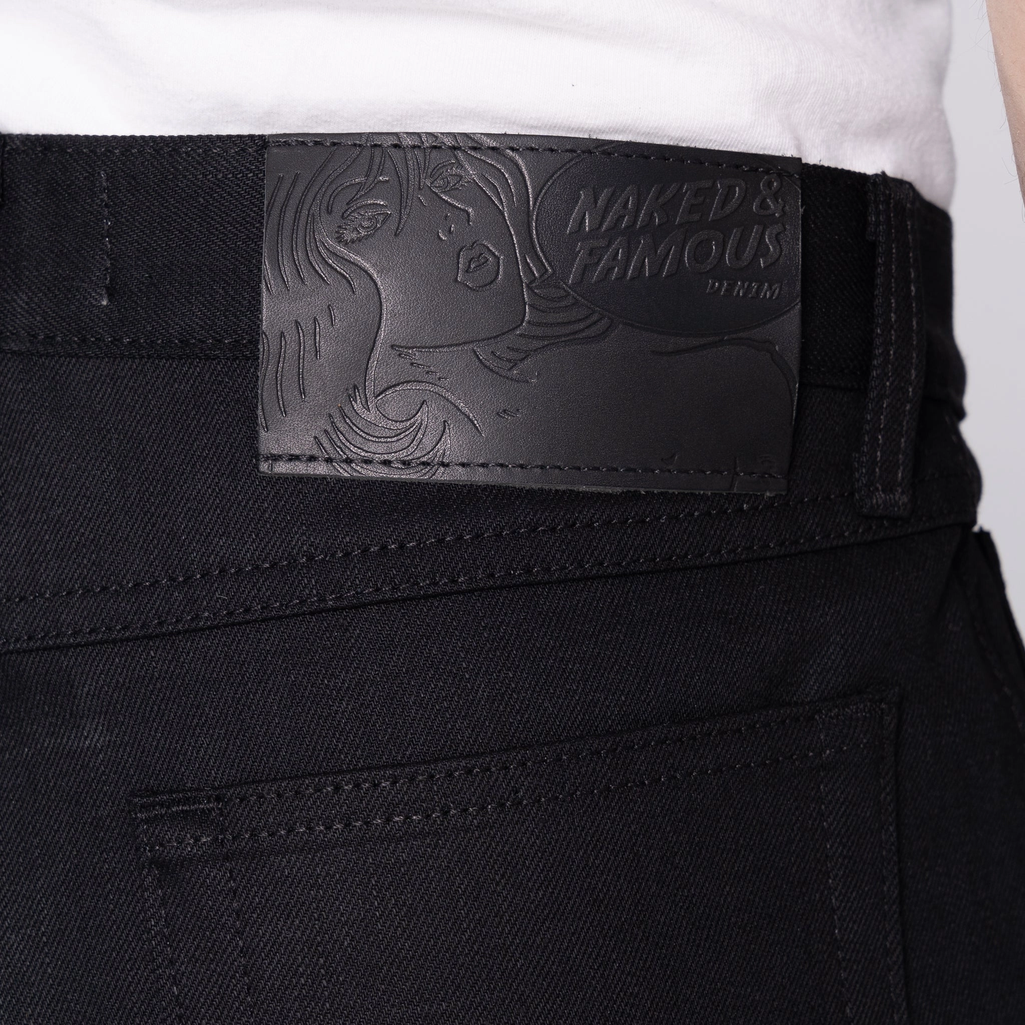 True Guy - Solid Black Selvedge - 36" Long Inseam Premium Material