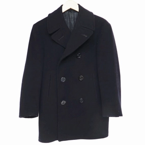 VINTAGE USN US NAVY PEACOAT 1960'S CLOTHING SUPPLY OFFICE SIZE 34 STENCILED Adventure Day Look Rainy Day