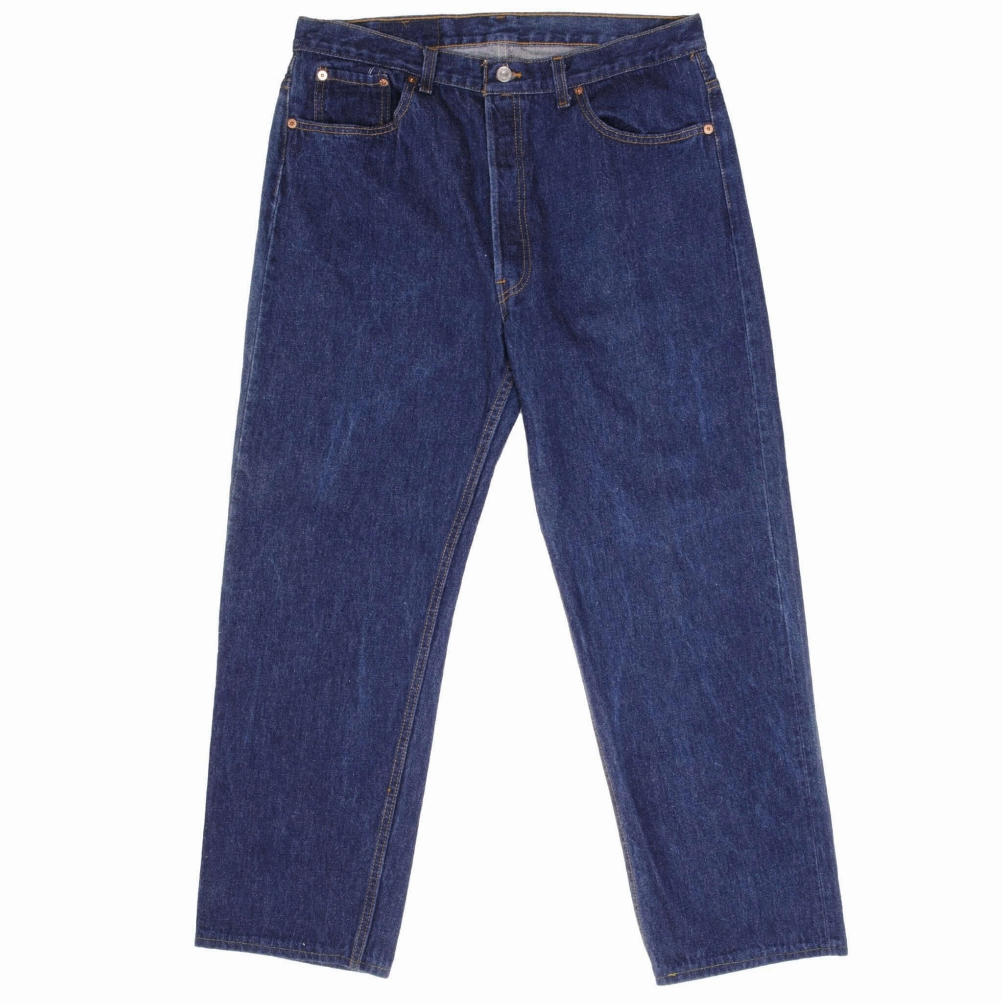 VINTAGE LEVIS 501 JEANS INDIGO 1980S SIZE W36 L29 MADE IN USA Timeless Wear Weekend Ready