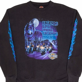 product camping suitable functionality VINTAGE HARLEY DAVIDSON 1992 SWEATSHIRT SIZE LARGE MADE USA