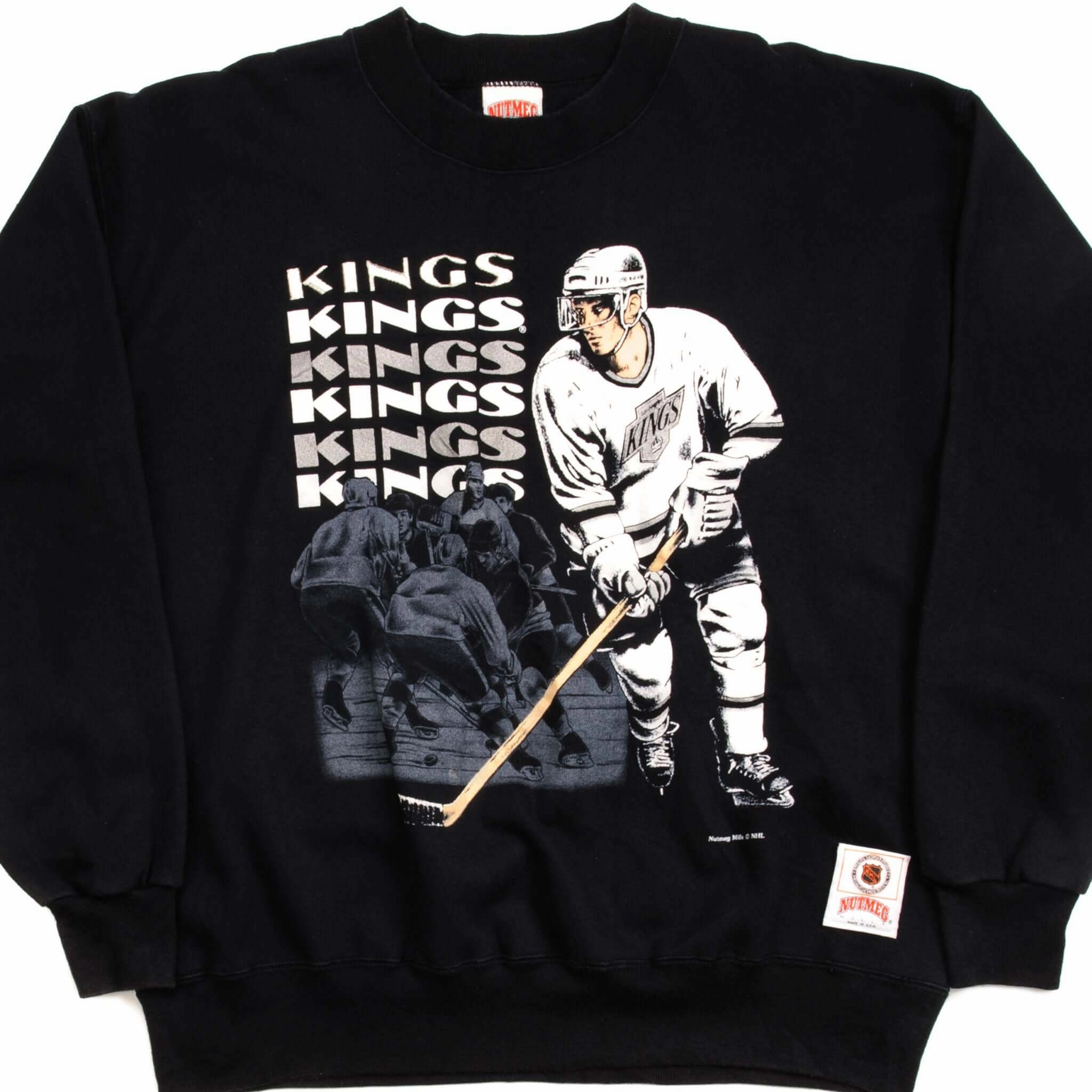 windproof VINTAGE NHL LOS ANGELES KINGS SWEATSHIRT SIZE LARGE MADE IN USA
