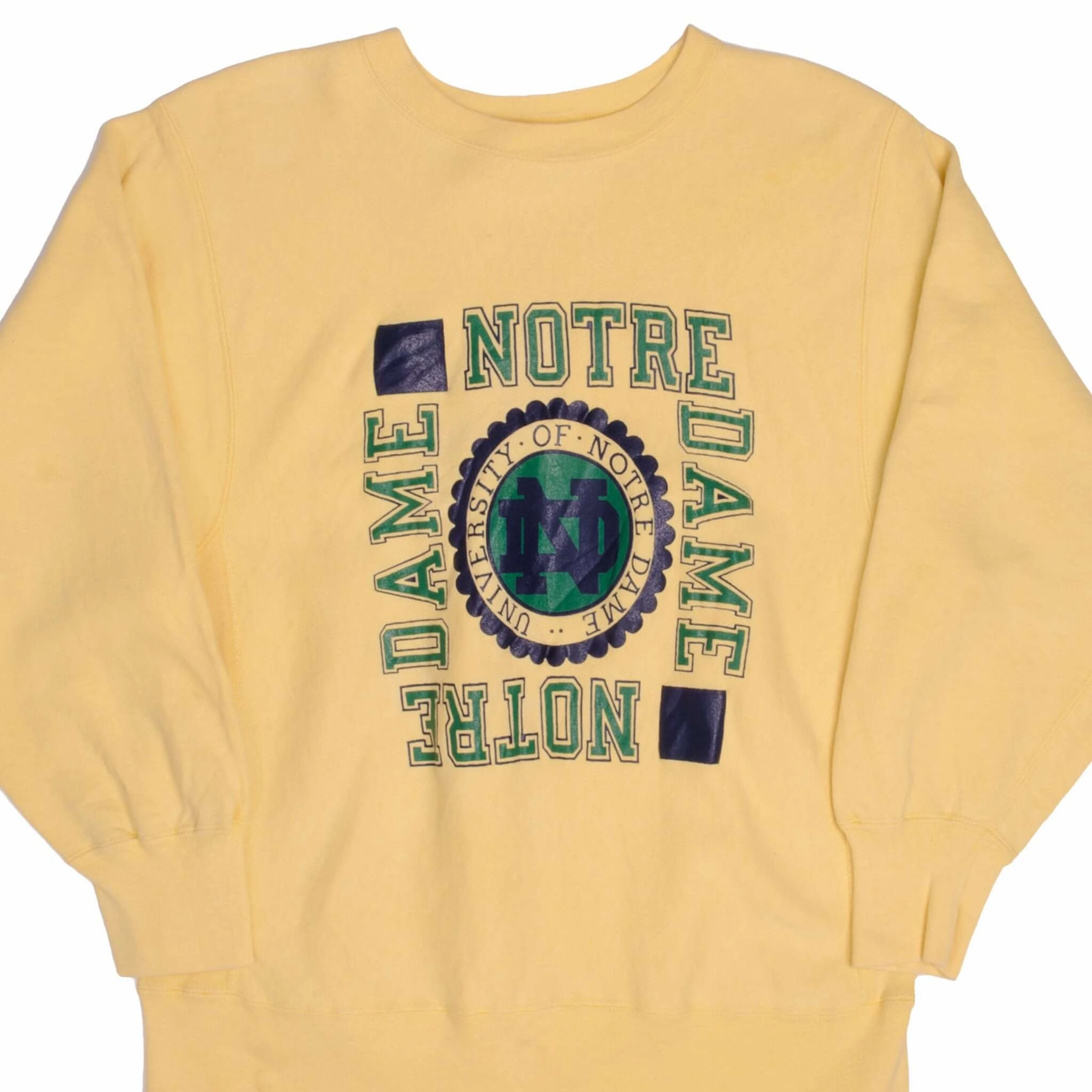 VINTAGE REVERSE WEAVE CHAMPION NOTRE DAME UNI SWEATSHIRT 1990S LARGE MADE USA Chill Outfit product sporty appeal