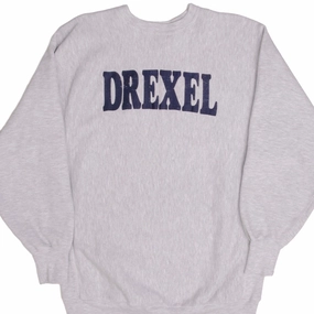 VINTAGE CHAMPION REVERSE WEAVE DREXEL UNIVERSITY SWEATSHIRT 90S XL MADE USA Fleece suitable for casual events