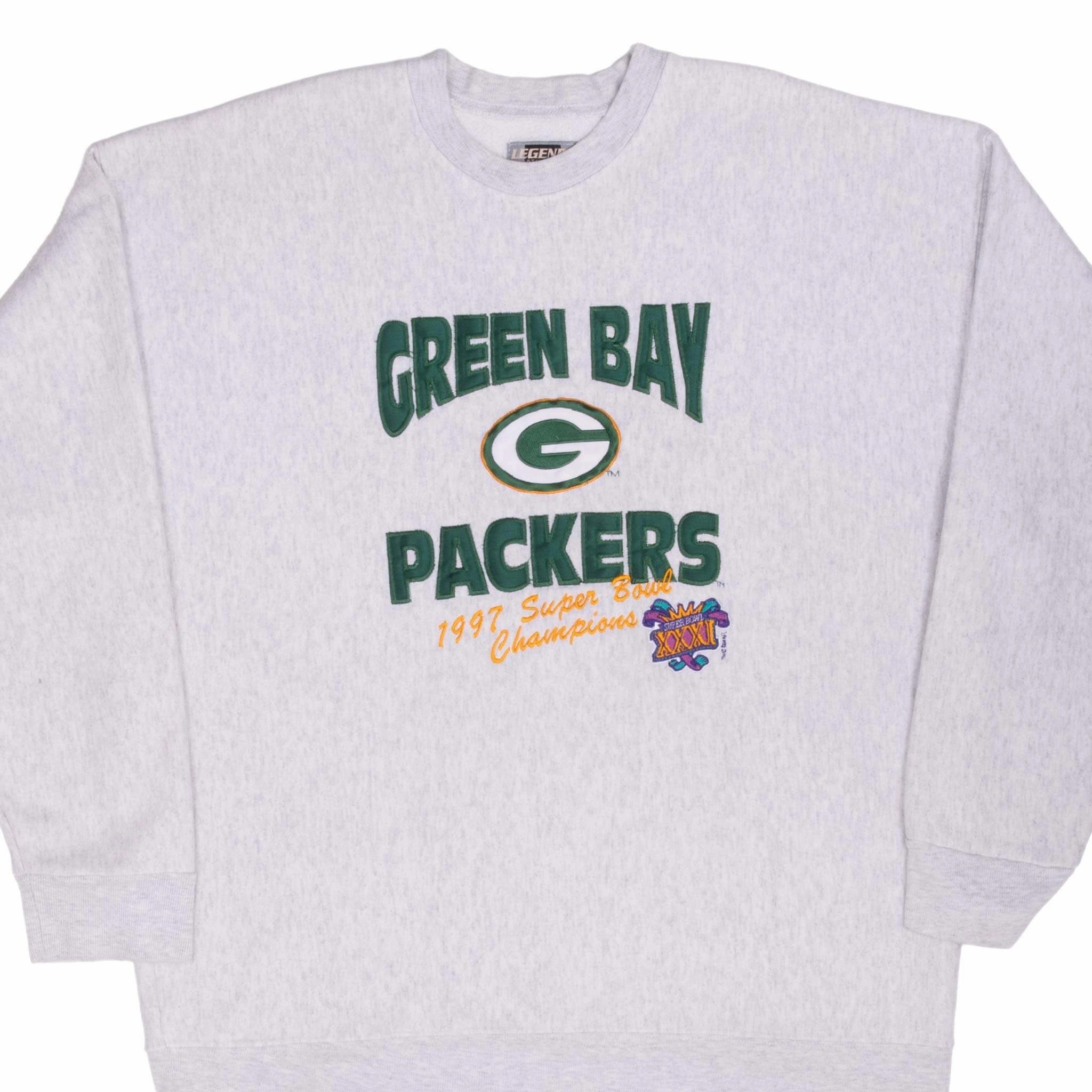VINTAGE NFL GREEN BAY PACKERS SUPER BOWL XXXI CHAMPS 1997 SWEATSHIRT XL MADE USA product tropical vibrancy Comfy Vibe