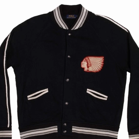 VINTAGE POLO RALPH LAUREN VARSITY INDIAN CHIEF JACKET SIZE XL Suggestion Protective Outerwear