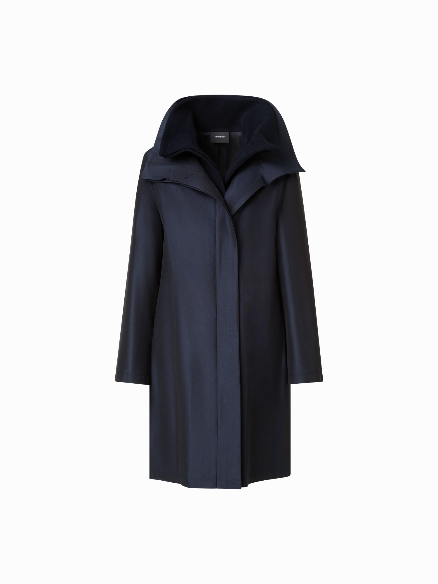 Layered Wool Coat with Removable Silk Layer Ultra Light Packable Breathable City Style