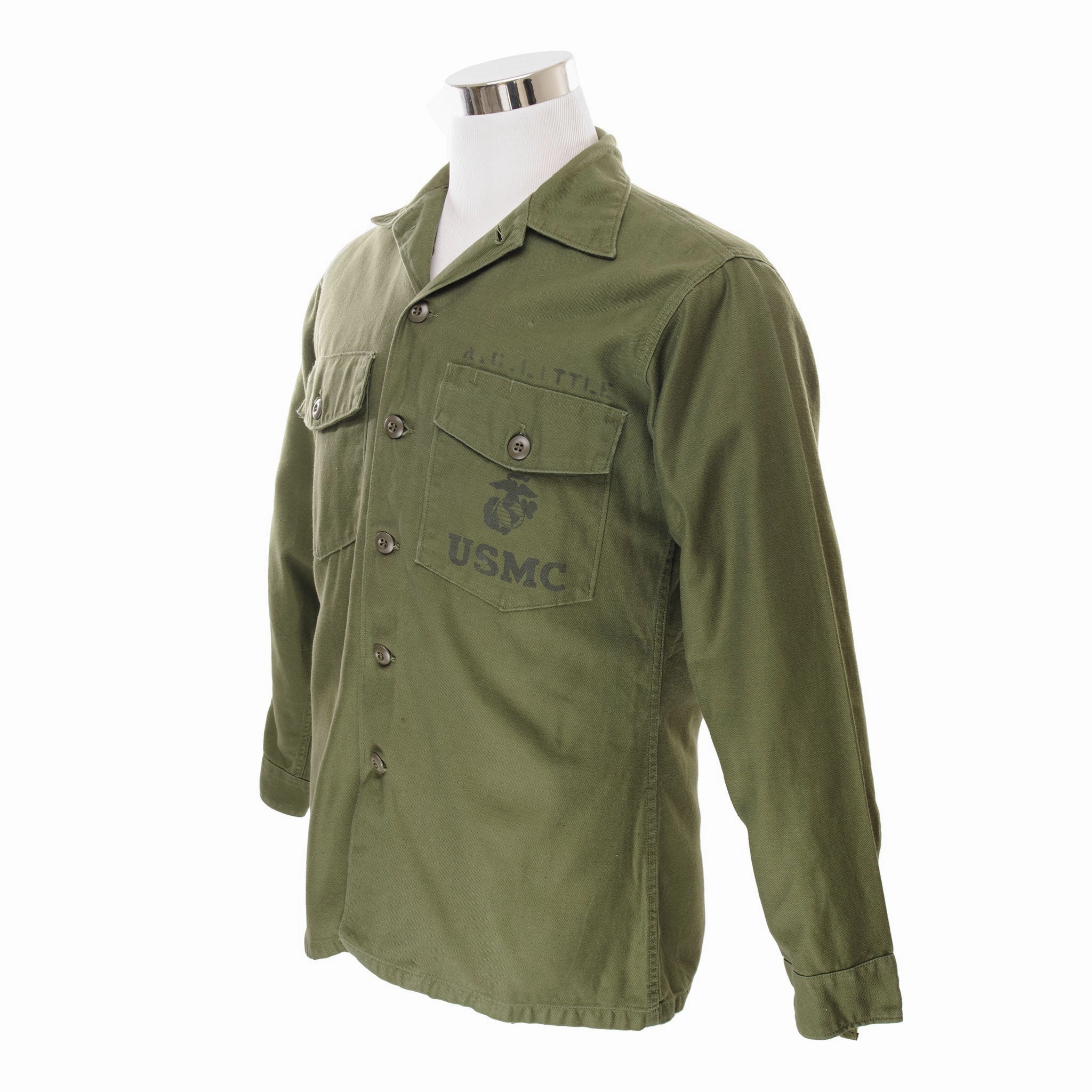 product houndstooth sophistication Comfy All Day VINTAGE USMC US MARINE SATEEN UTILITY SHIRT P-64 P64 VIETNAM WAR 1967 SIZE 15 1/2 X 33