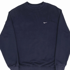 Everyday Essential VINTAGE NIKE CLASSIC SWOOSH NAVY BLUE SWEATSHIRT 2000S SIZE LARGE