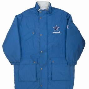 VINTAGE NFL DALLAS COWBOYS STARTER PRO LINE HEAVY LONG COAT JACKET 1990S 2XL popular in Europe