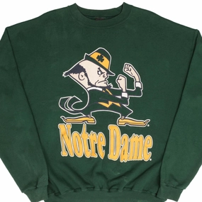 VINTAGE NCAA NOTRE DAME UNIVERSITY IRISH SWEATSHIRT 1990S SIZE XL MADE IN USA Smart Hoodie Chilly Weather Style