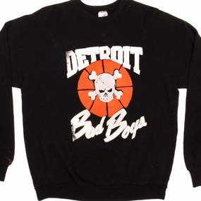 VINTAGE NBA DETROIT BAD BOYS SWEATSHIRT 1980s SIZE LARGE MADE IN USA Basic Wear