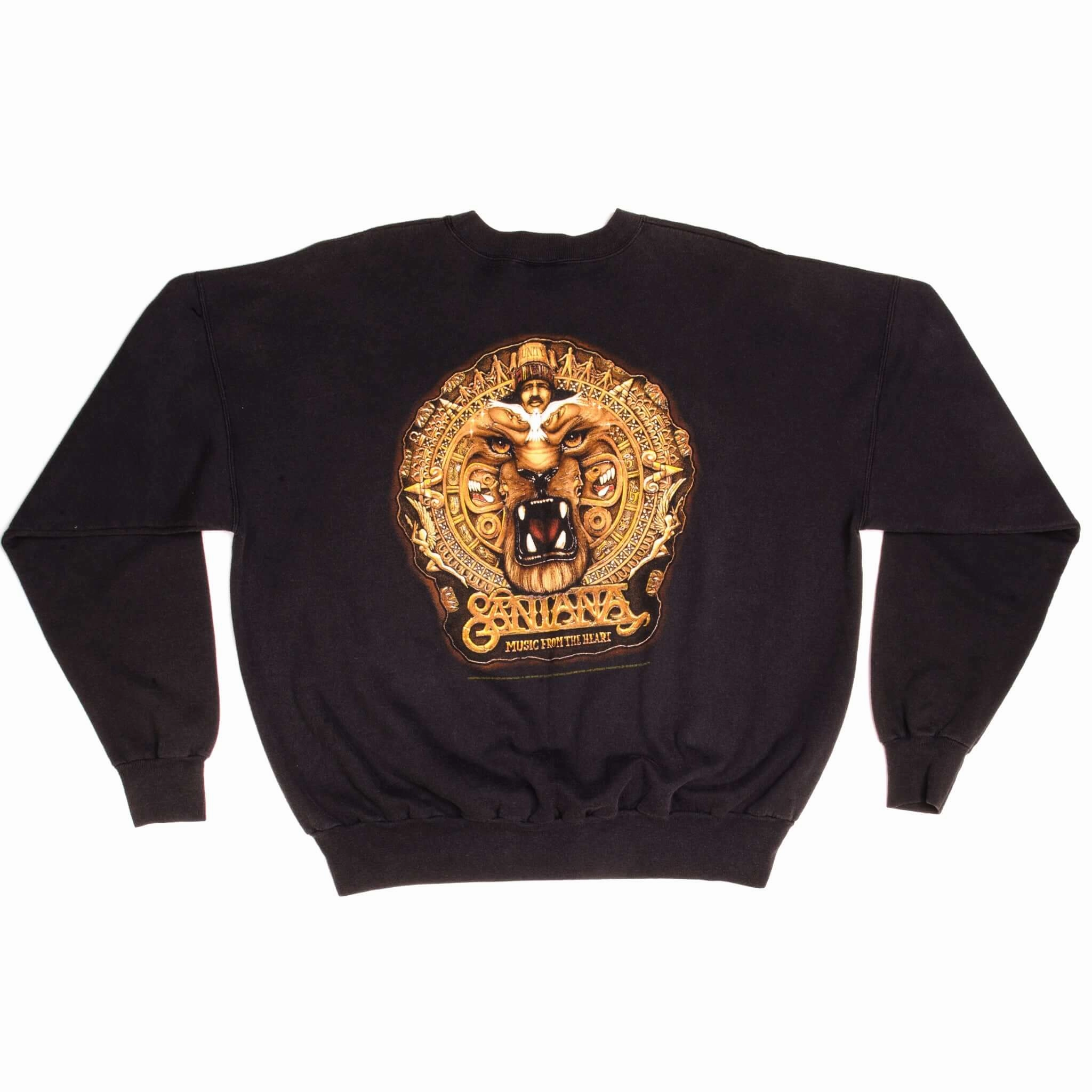 VINTAGE SANTANA PROMO CONCERT TOUR ALBUM SWEATSHIRT 1998 SIZE 2XL duck cloth