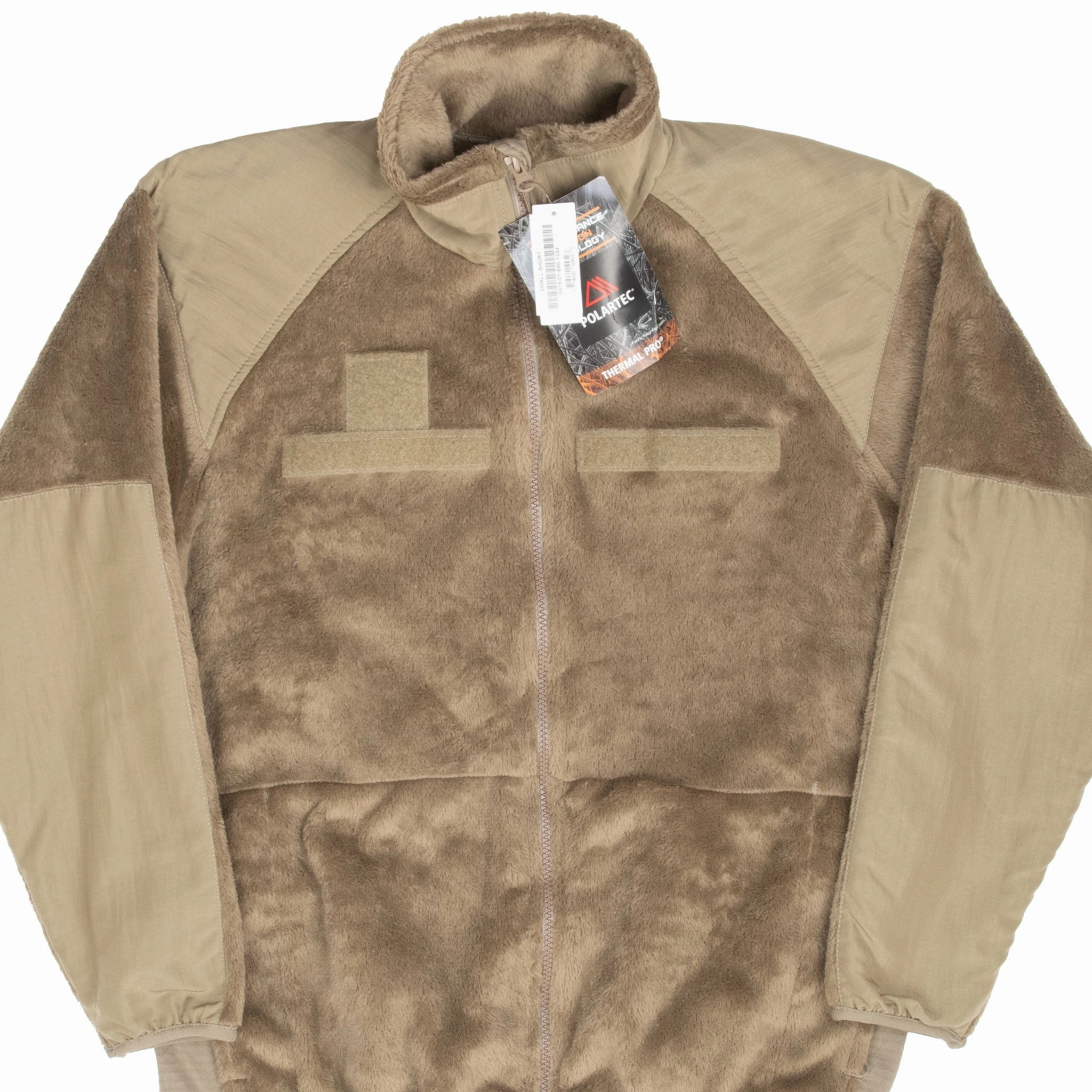 US ARMY 2021 POLARTEC THERMAL PRO FLEECE JACKET GEN 3 SMALL SHORT NOS MADE USA hypoallergenic material