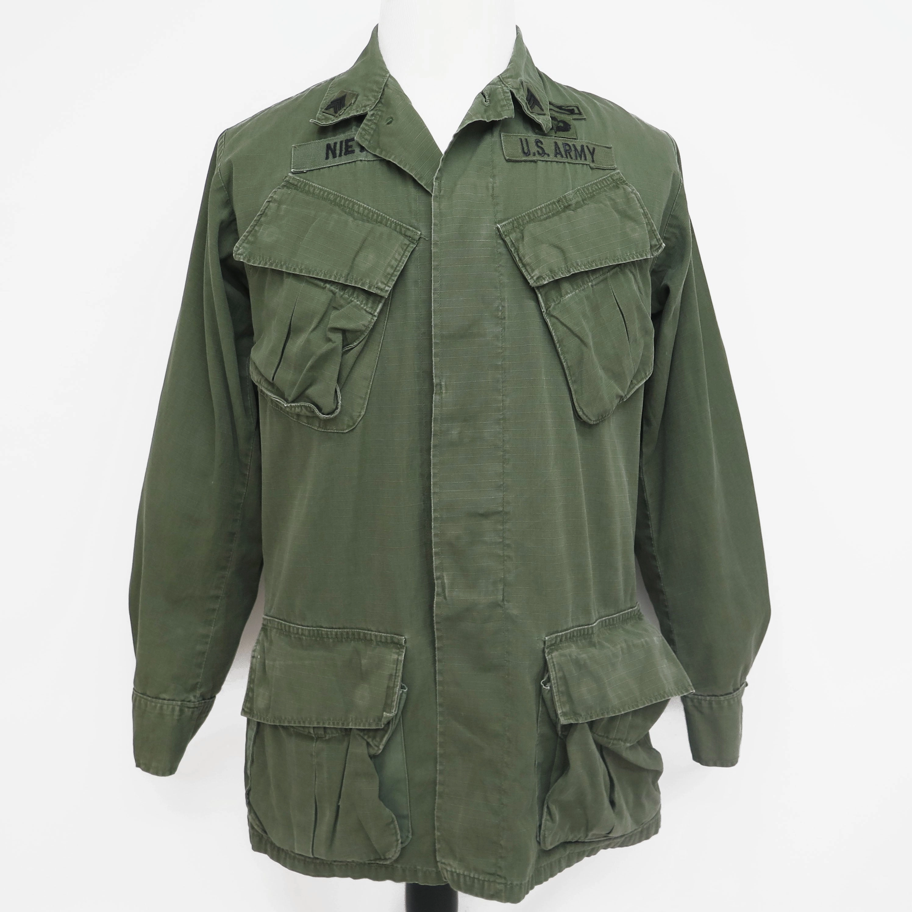 US ARMY TROPICAL COMBAT JACKET 5TH PATTERN RIPSTOP 1969 VIETNAM WAR SMALL REGULAR EXPERT INFANTRY PARACHUTE SERGEANT Adventure-Ready Wear GloveFriendly Cuff Design
