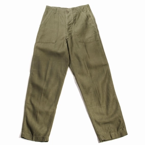 Modern Relaxed US ARMY UTILITY OG-107 SATEEN TROUSERS PANTS 1973 VIETNAM WAR SIZE W29 L29