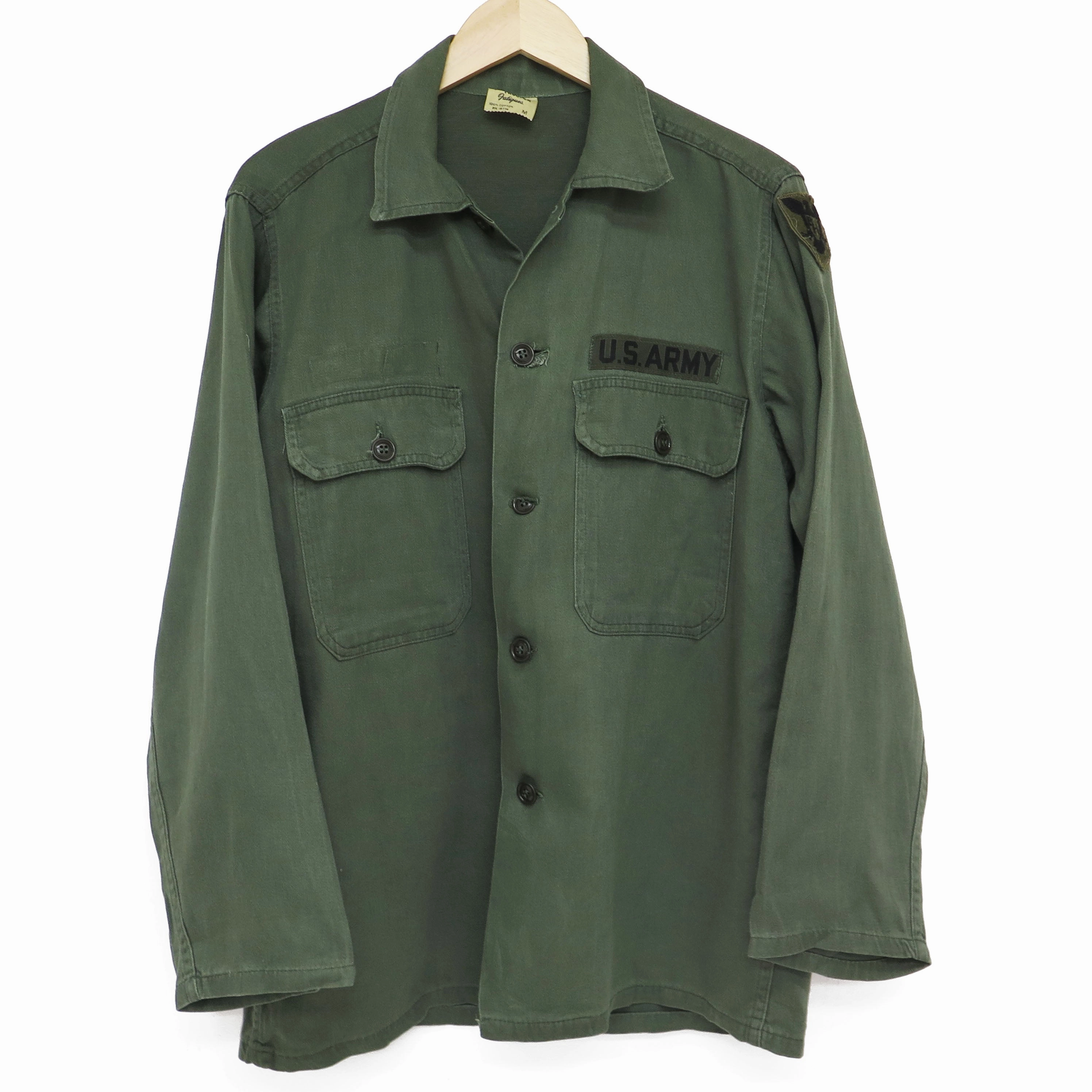 US ARMY UTILITY SHIRT P-58 P58 1960'S 86TH INFANTRY TRAINING DIVISION PATCH SIZE MEDIUM product rough ruggedness product budget friendly